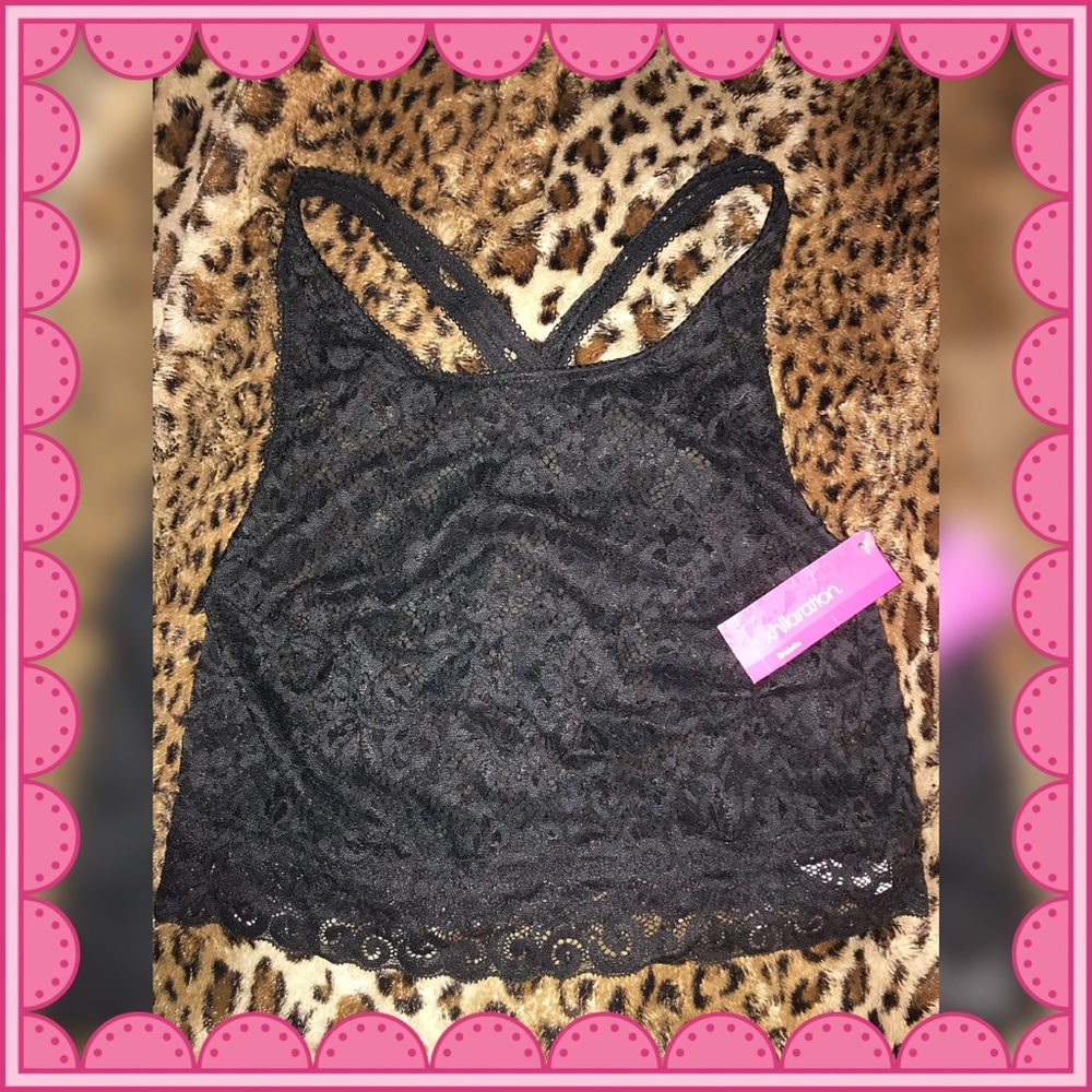 Black lace bralette size XL